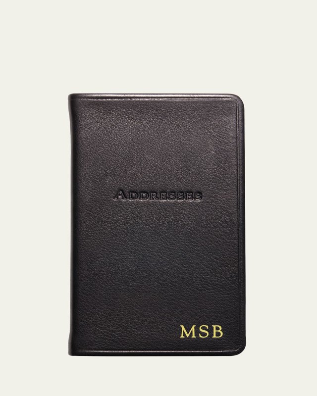 5" Pocket Address Leather Bound Book
